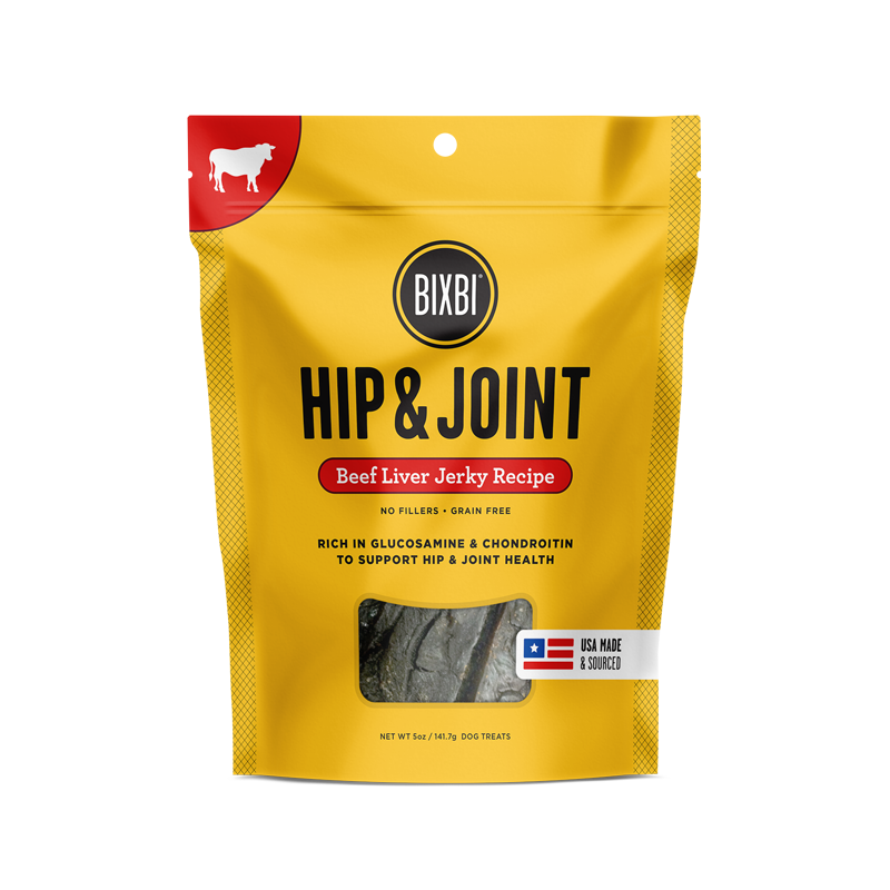 Bixbi Hip & Joint Jerky Treats - Beef Liver 5oz
