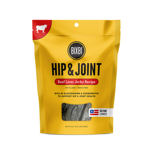 Bixbi Hip & Joint Jerky Treats - Beef Liver 5oz