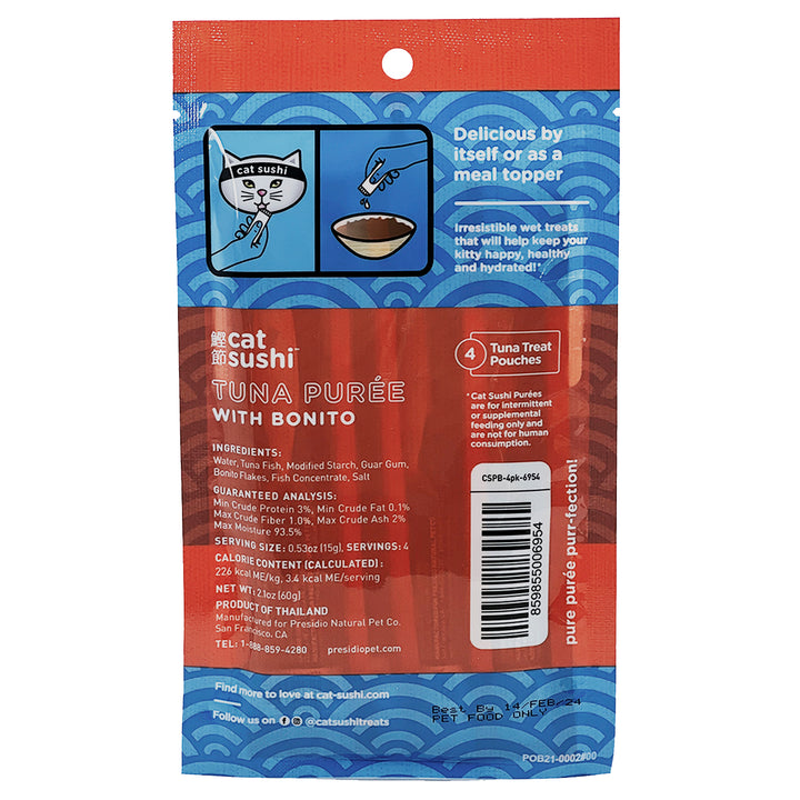 Cat Sushi Bonito puree with Tuna 4pk
