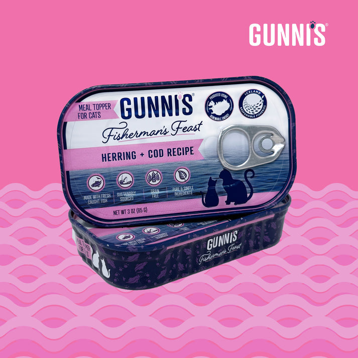Gunni's Herring & Cod Recipe food topper for Cats 3oz