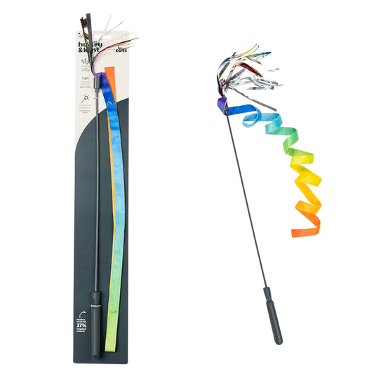 Dance & Lure Wand Cat Toy, Rainbow