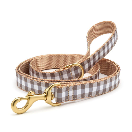 Brown Buffalo Check Dog Lead