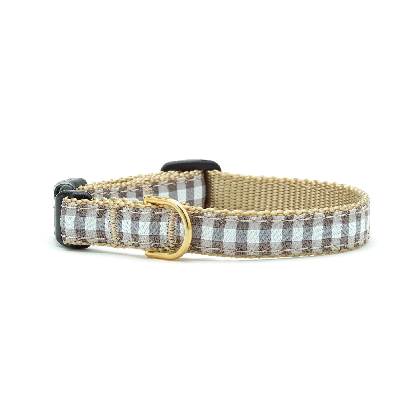 Brown Buffalo Check Small Breed Dog Collar