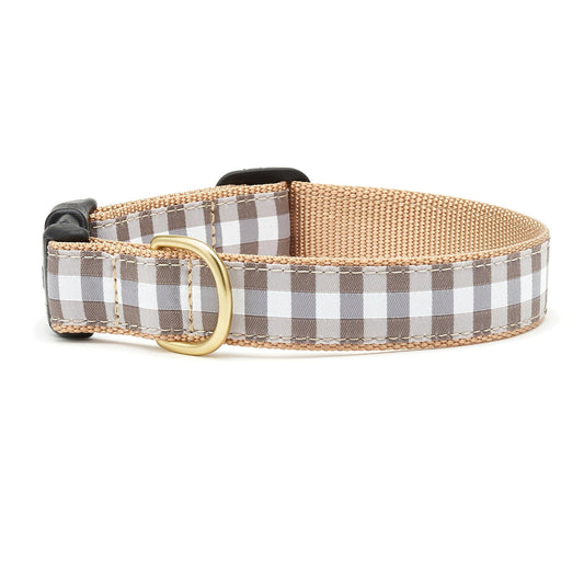 Brown Buffalo Check Dog Collar
