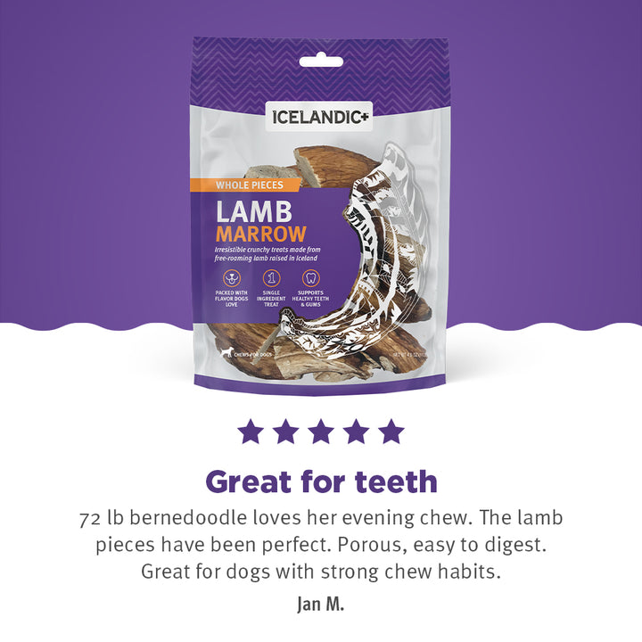 Icelandic+ Lamb Marrow Whole Pieces Dog Treats