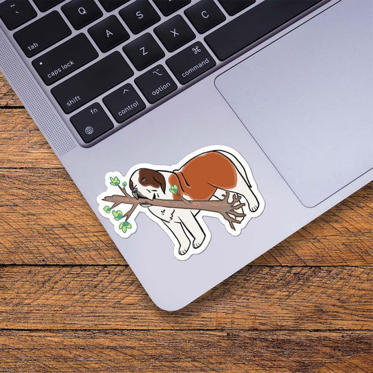 Dog Sticker - St. Bernard Chewing Stick