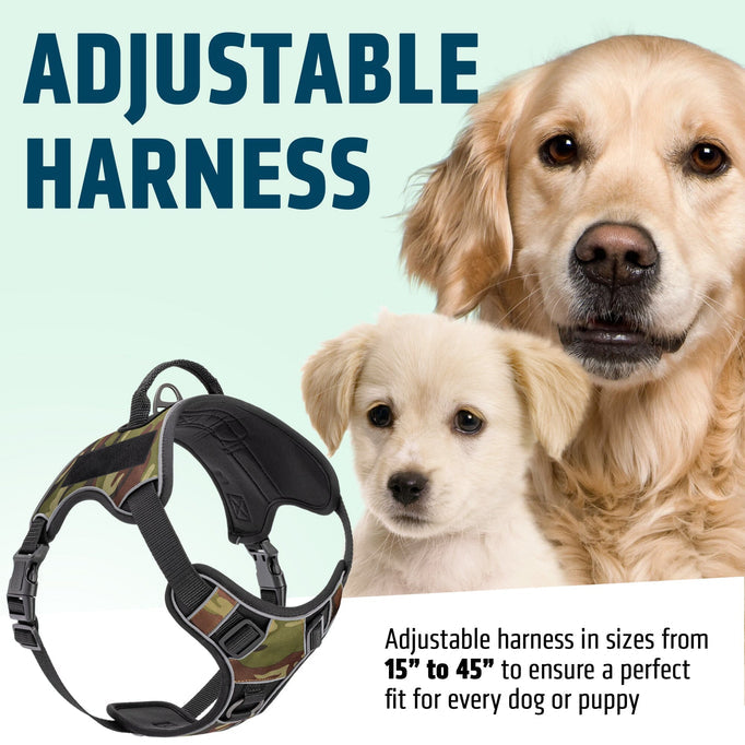Dogline Quest Multi-Purpose No Pull Dog Harness, Red