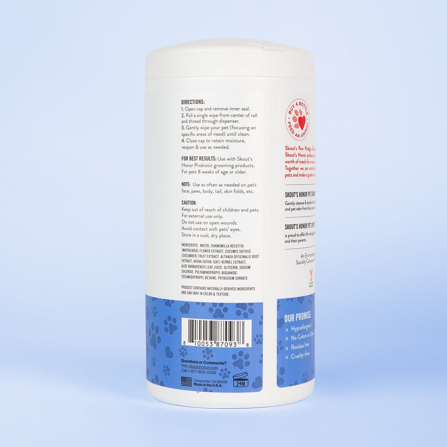 Skout's Honor Pet Grooming Wipes (80ct)