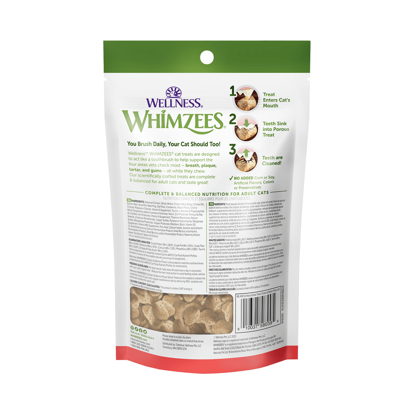 WHIMZEES Natural Cat Dental Treats, Chicken & Salmon 2oz