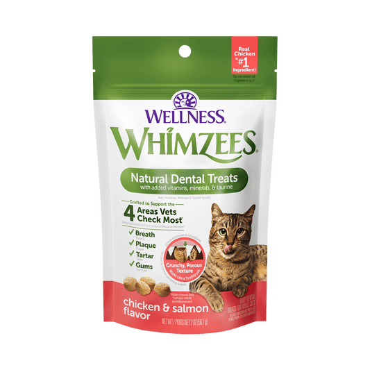 WHIMZEES Natural Cat Dental Treats, Chicken & Salmon 2oz