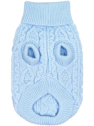 Cable Knit Sweater, Powder Blue