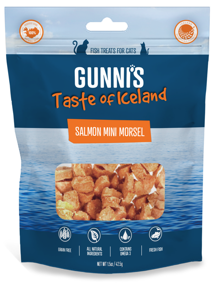 Gunni's Cat Treats, Salmon Mini Morsels 1.5oz