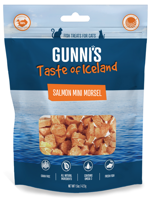 Gunni's Cat Treats, Salmon Mini Morsels 1.5oz