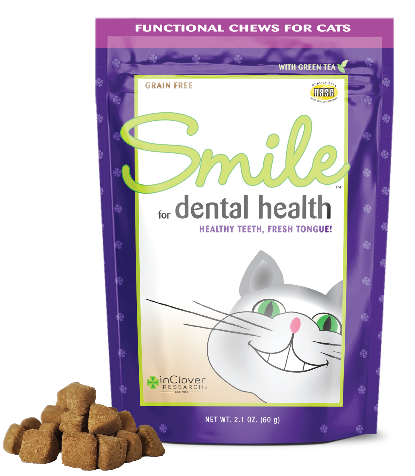InClover Smile | Dental Support Supplement Soft Chew for Cats