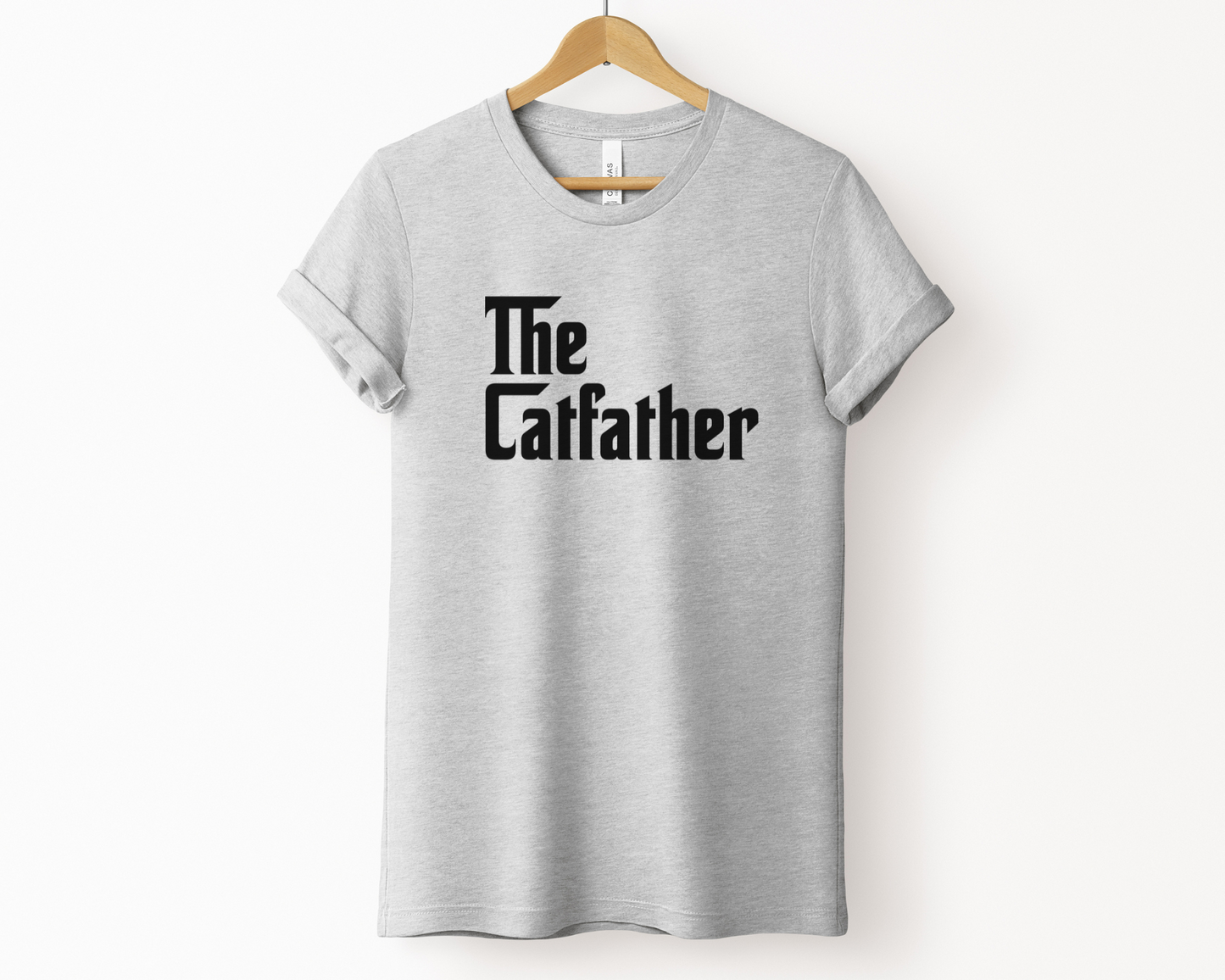 The CatFather Crewneck Tee, Athletic Heather