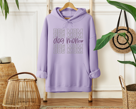 Dog Mom Hoodie, Lavender
