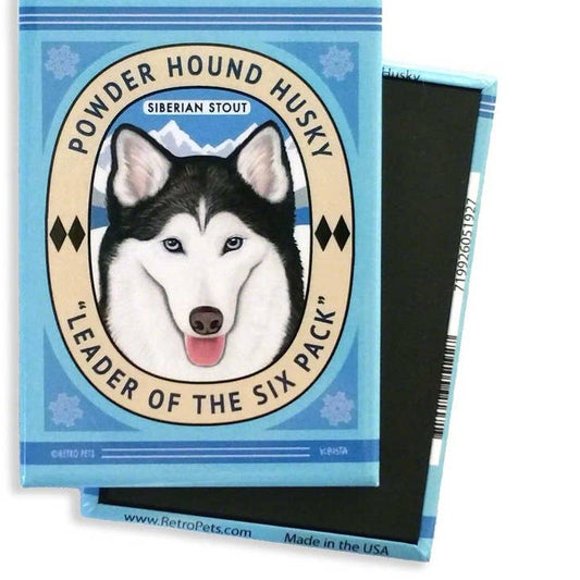 Dog Magnet - Siberian Husky "Powder Hound Husky"