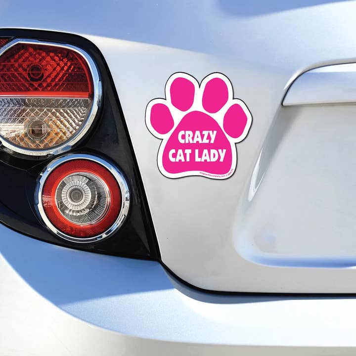 Car Magnet - Crazy Cat Lady Pink