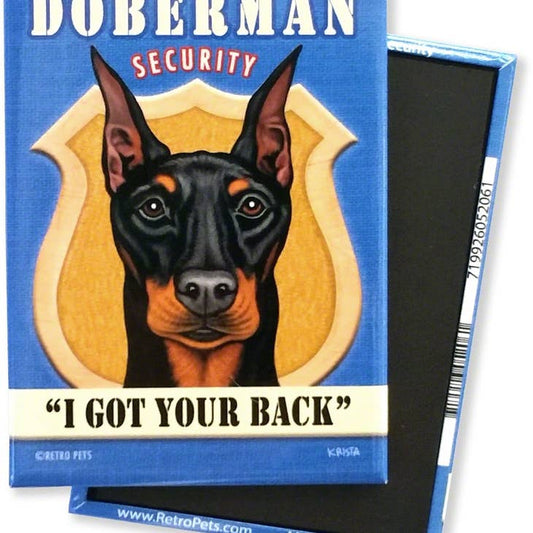 Dog Magnet - Doberman Pinscher "Doberman Security"
