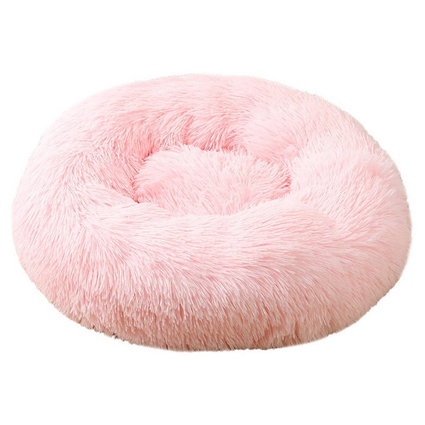 Fluffy Donut Cat Bed – Plush & Cozy Pet Cushion