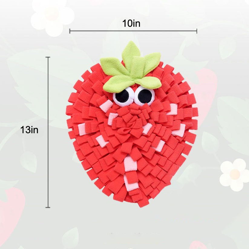 Dog Snuffle Mat - Fruit Snuffle Mat, Strawberry