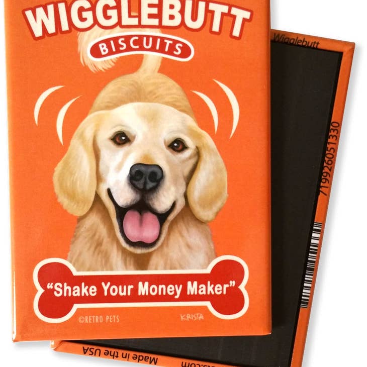 Dog Magnet - Golden Retriever "Wigglebutt Golden"