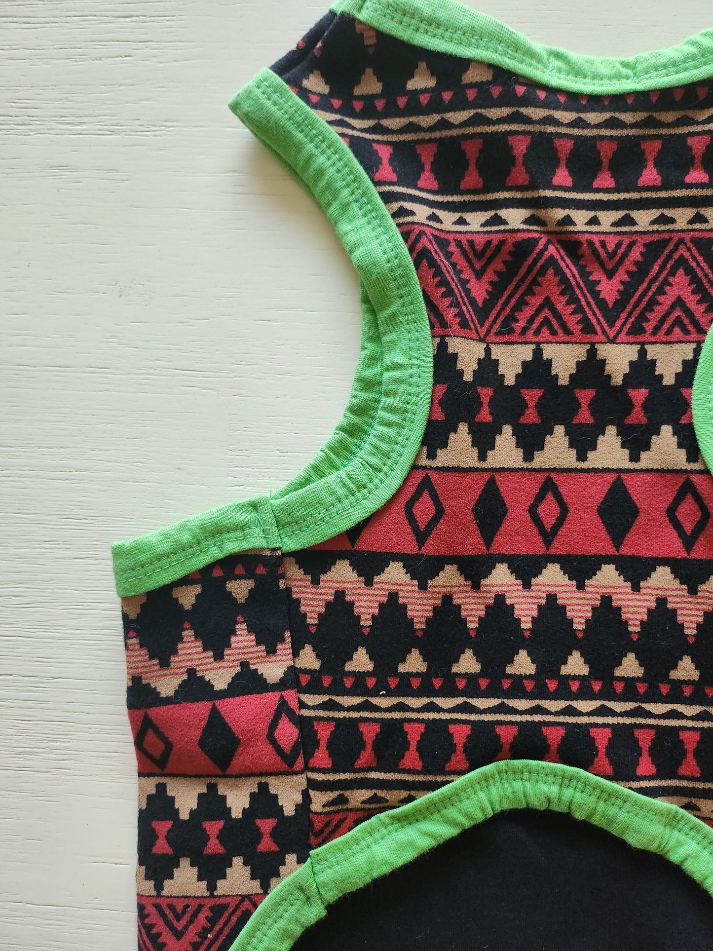 Tribal Tank, Tan/Green *