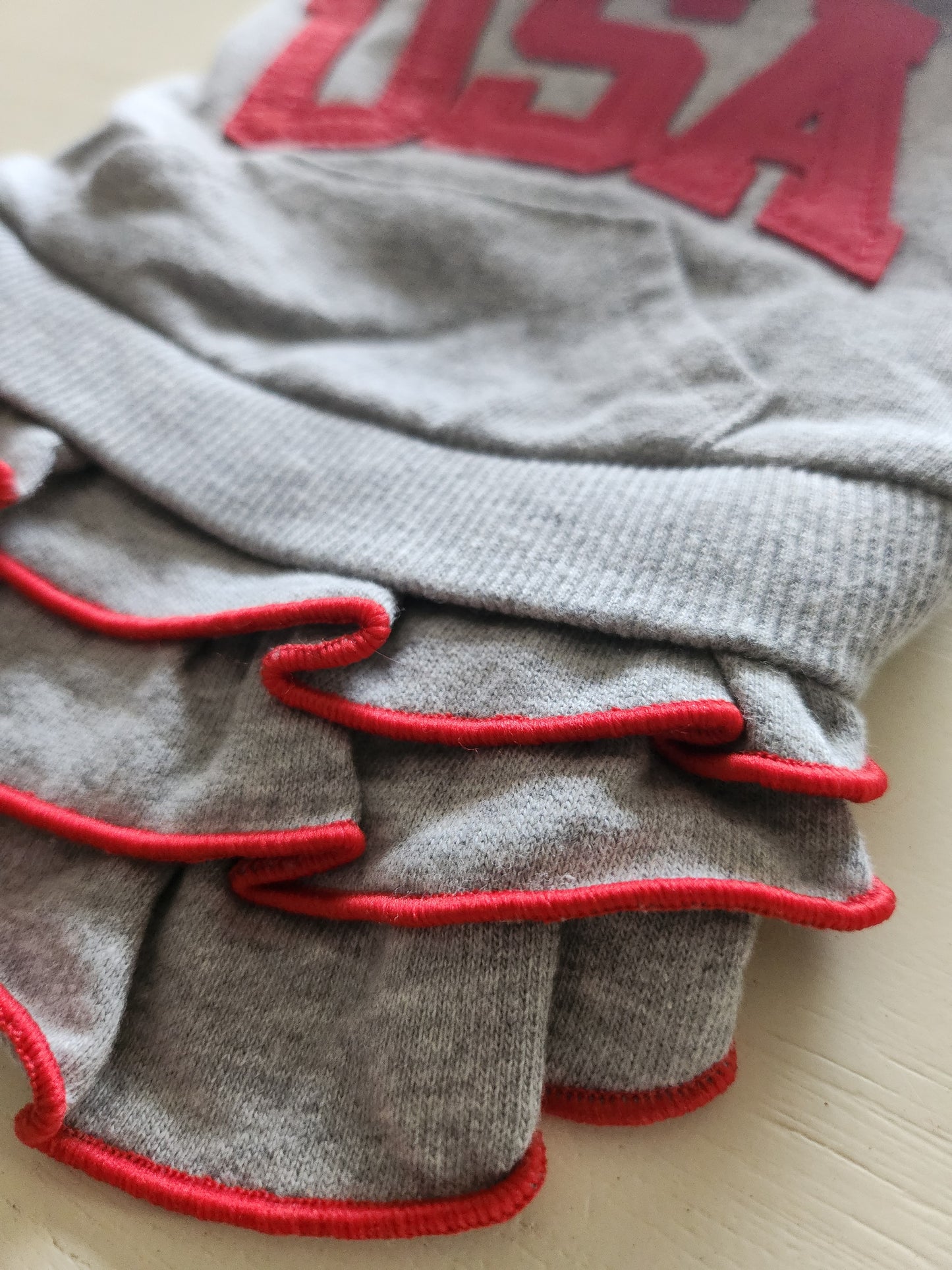 USA Hooded Sweatshirt Dress, Grey