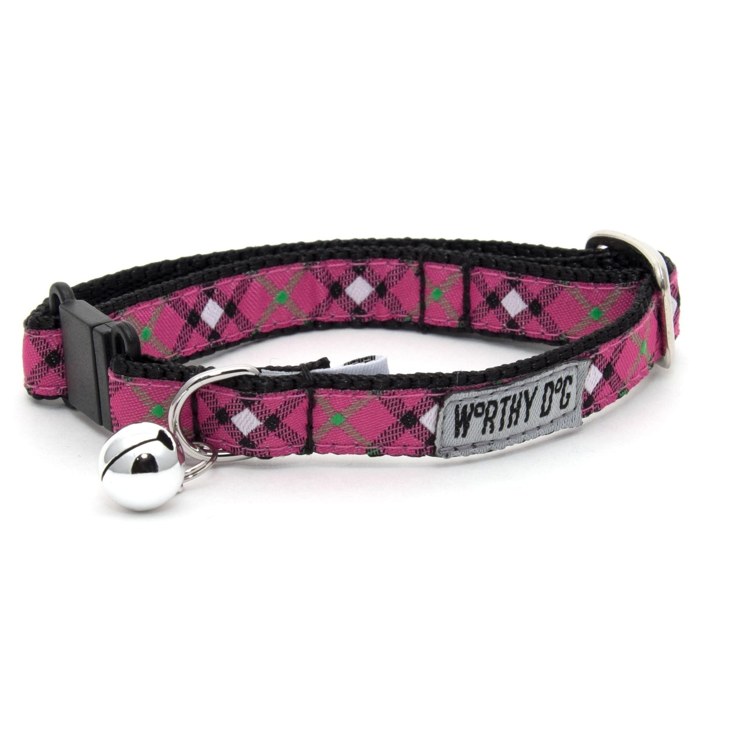 Bias Plaid Cat Collar Pink