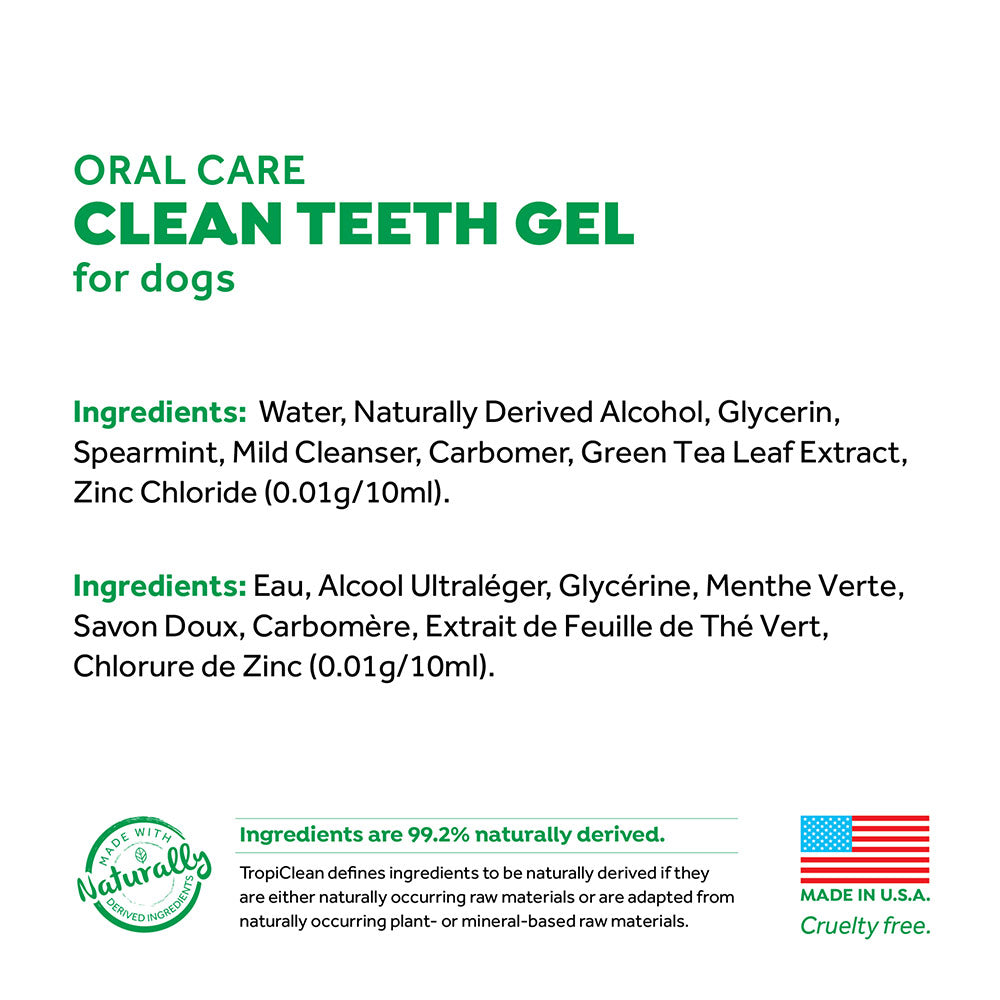 TropiClean Fresh Breath Oral Care Clean Teeth Gel 4oz