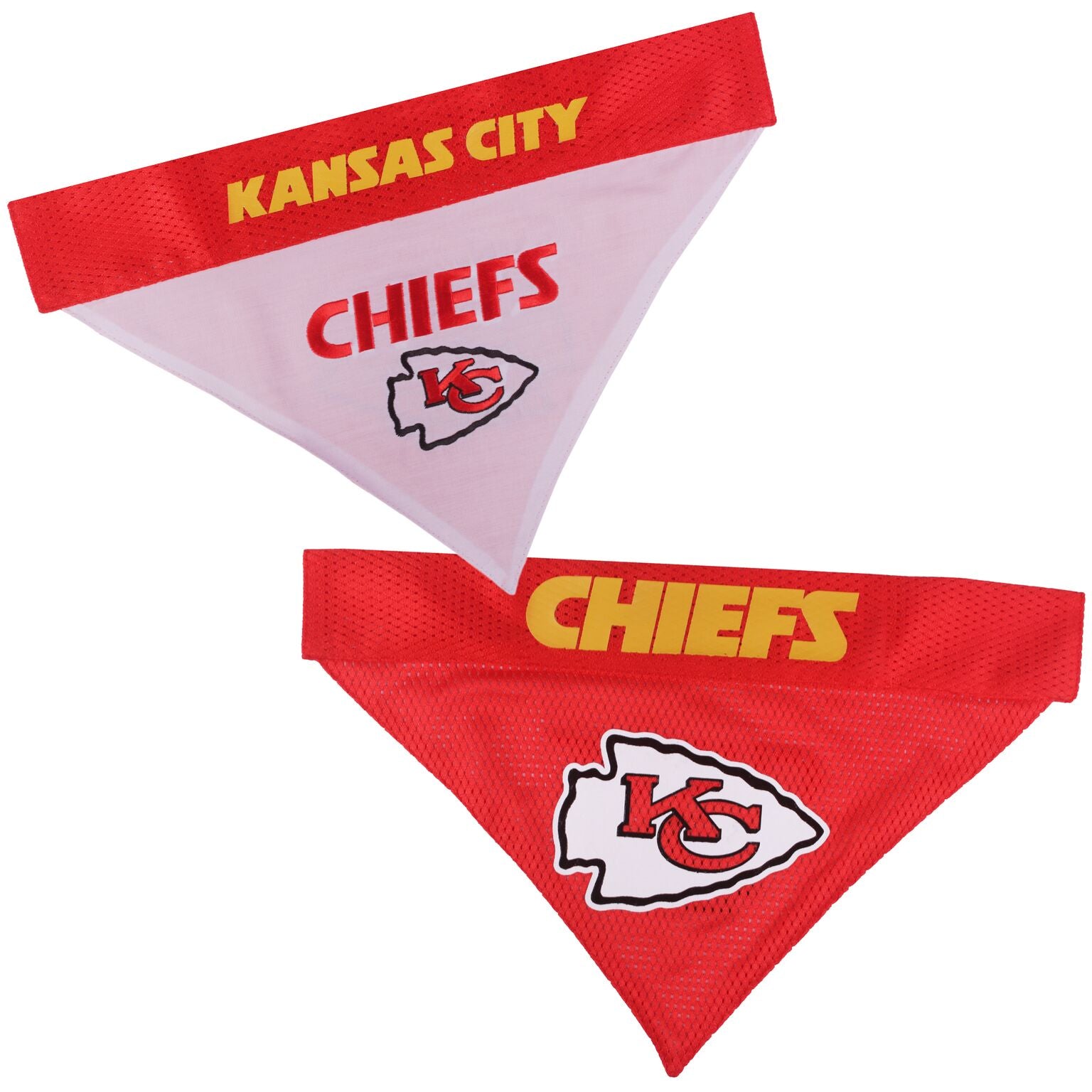 Kansas City Chiefs Reversible Pet Bandana, Small/Medium