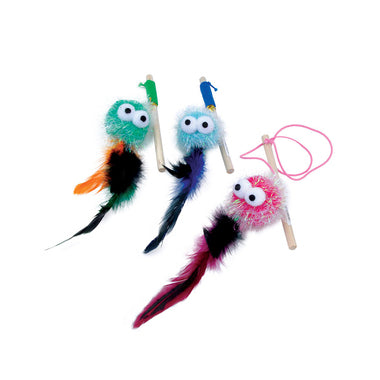 5" Monster Wand with Feathers
