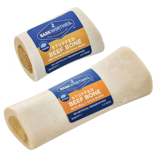 Barkworthies Stuffed Shin Bone with Peanut Butter