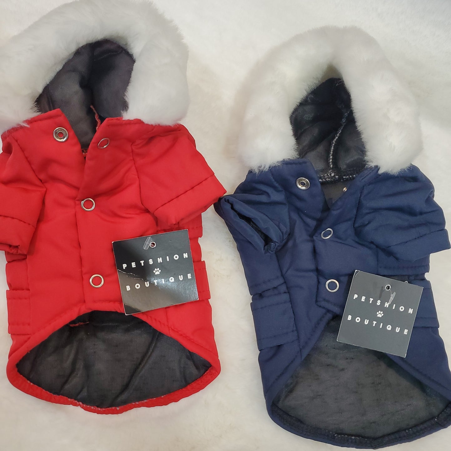 Belted Coat with Fur Trim Coat
