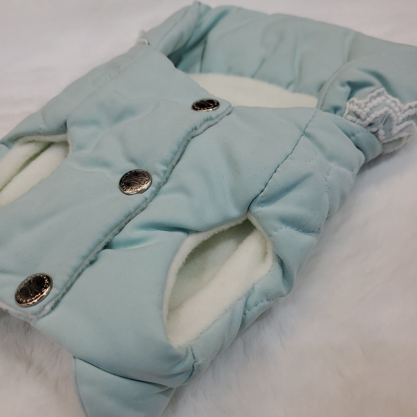 Ruffles & Bows Puffer Coat Mint