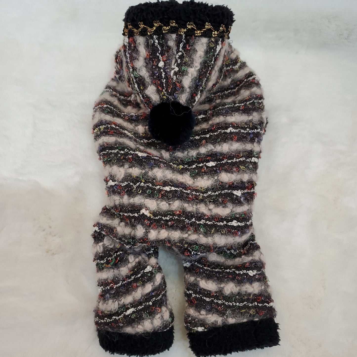 Boucle Striped Wool Blend Onesie