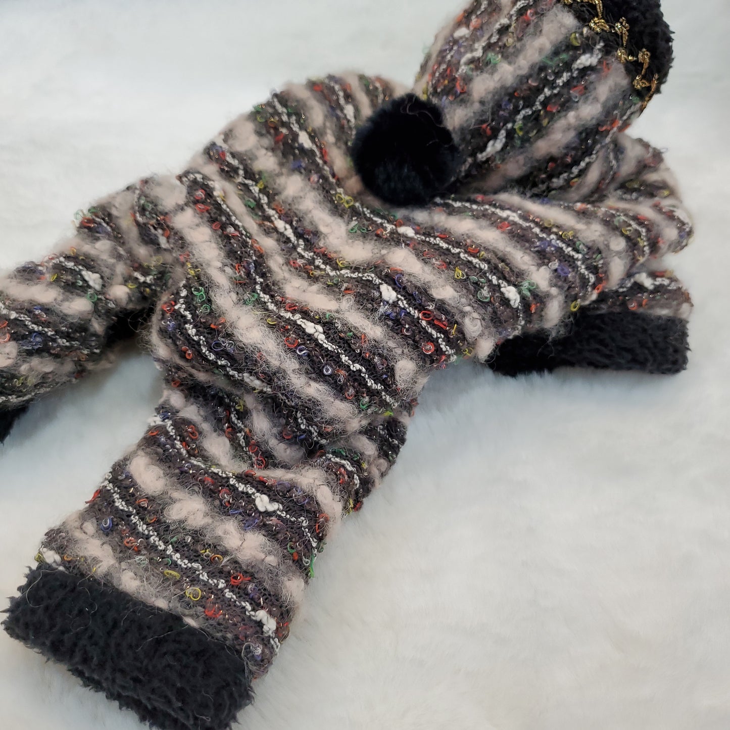 Boucle Striped Wool Blend Onesie