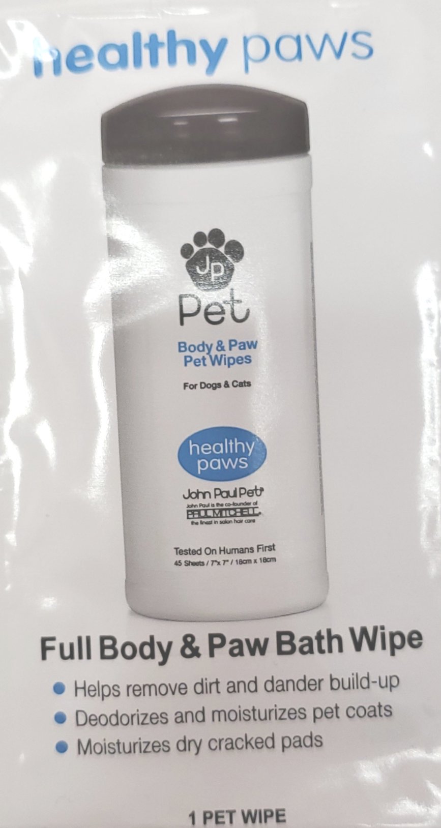 Body Paw Bath Wipe 1pc