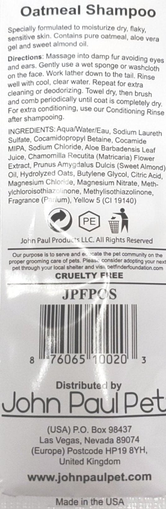 John Paul Pet Oatmeal Shampoo Travel 1pc