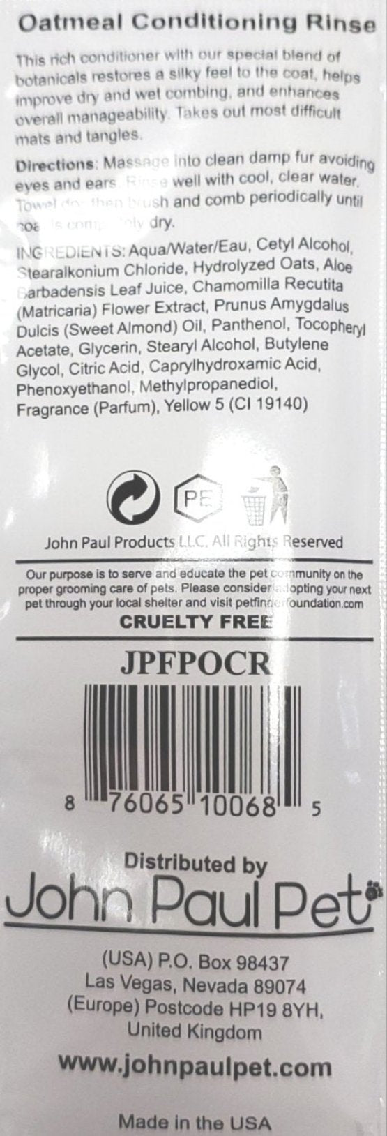John Paul Pet Oatmeal Conditioner Travel 1pc