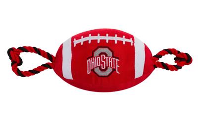 Ohio State Nylon Football Dog Toy