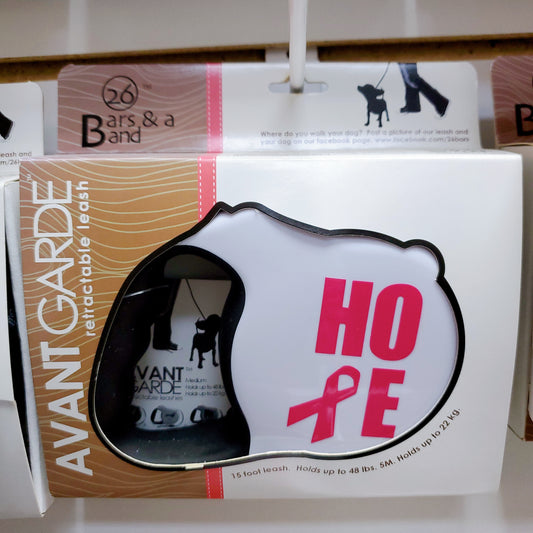 Retractable Leash - Hope Pink Ribbon