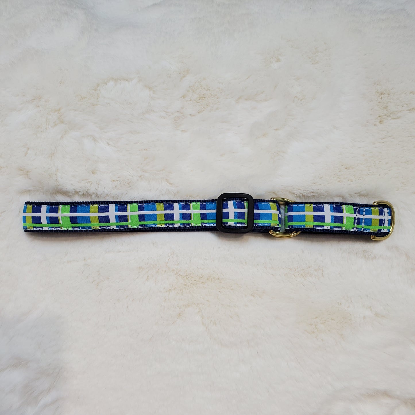 Newport Plaid Dog Collar Martingale