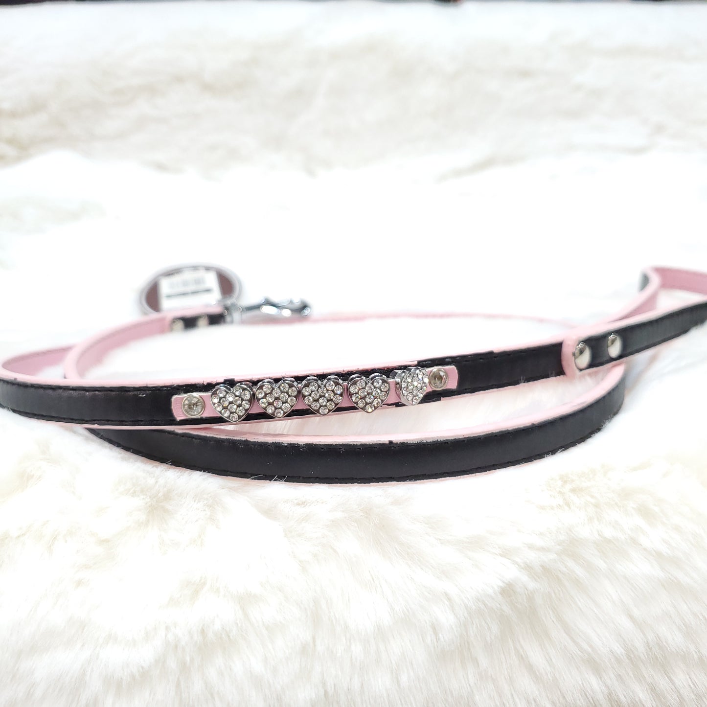 Pink Diamond Heart Leash