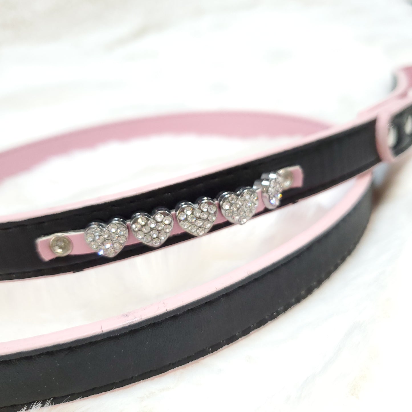Pink Diamond Heart Leash