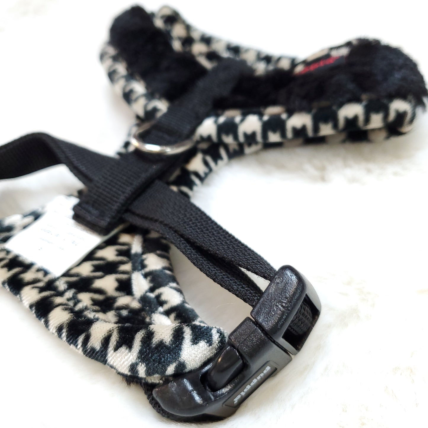 Puppia Luxury Houndstooth Harness Black S