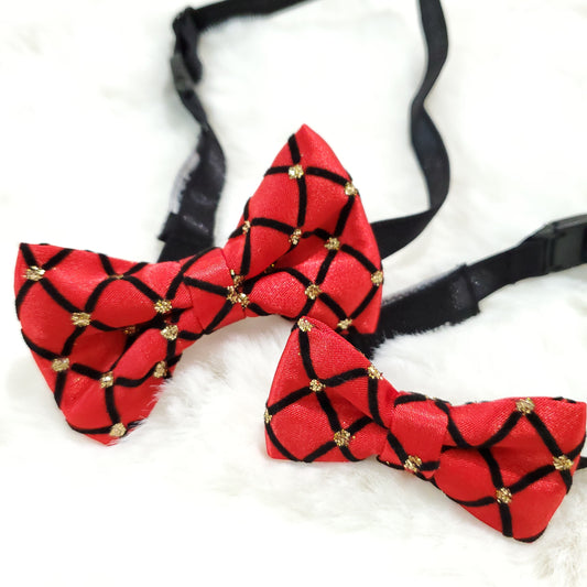 Diamond Bow Tie - Red