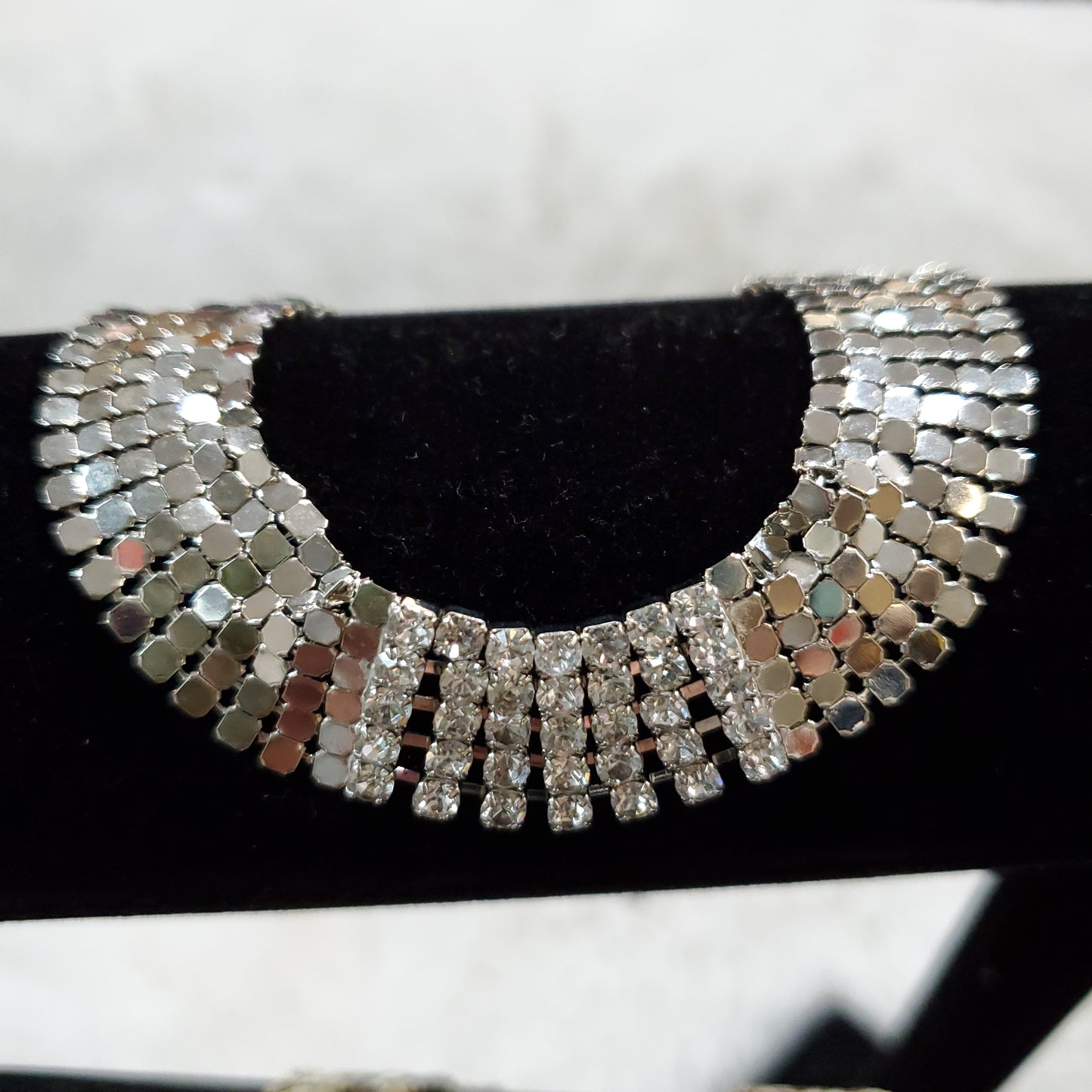 Luxury Crystal Dog Necklace,Silver, Onesize