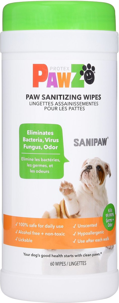 Pawz Sanitizing Dog & Cat Wipes (60ct)