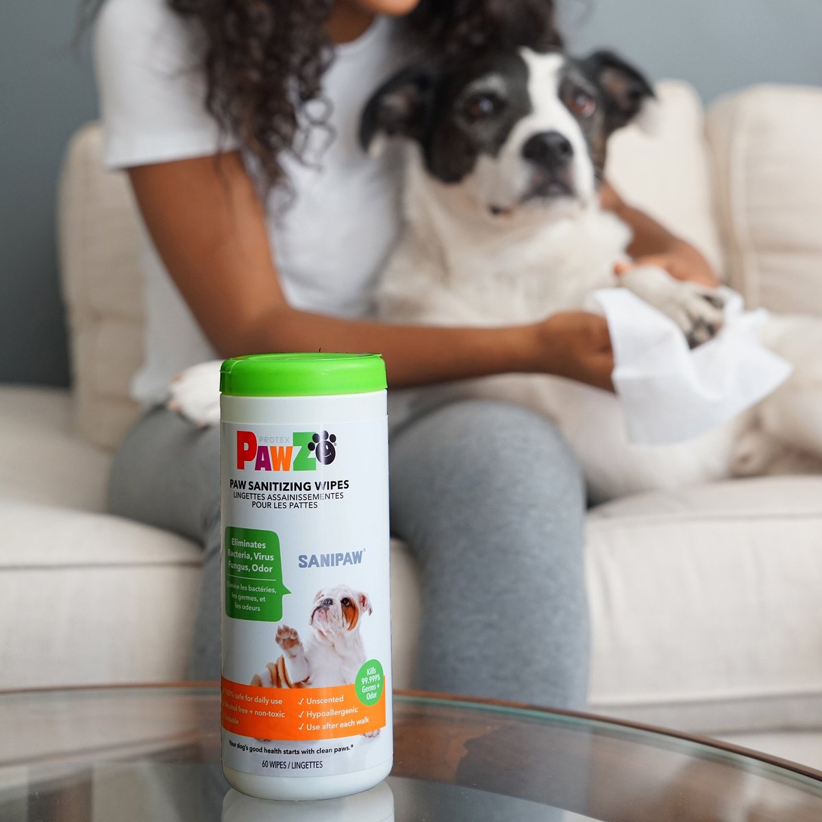 Pawz Sanitizing Dog & Cat Wipes (60ct)